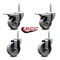 Service Caster 4 Inch Semi Steel Swivel 58 Inch Threaded Stem Caster Set 2 Total Lock Brakes SCC-TSTTL20S414-SSS-58212-2-S-2 - alternate 4